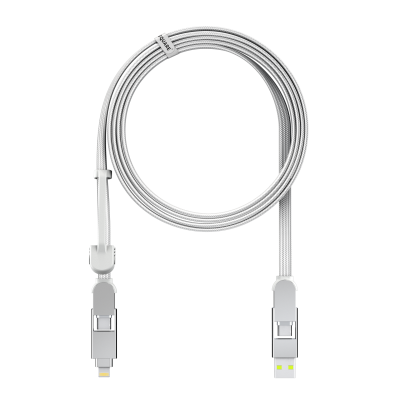 inCharge XL 2m l Alles in één Oplaadkabel iPhone, Samsung - USB, USB-C, Lightning