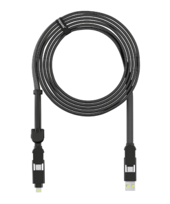 inCharge XL 3m l Alles in één Oplaadkabel iPhone, Samsung - USB, USB-C, Lightning